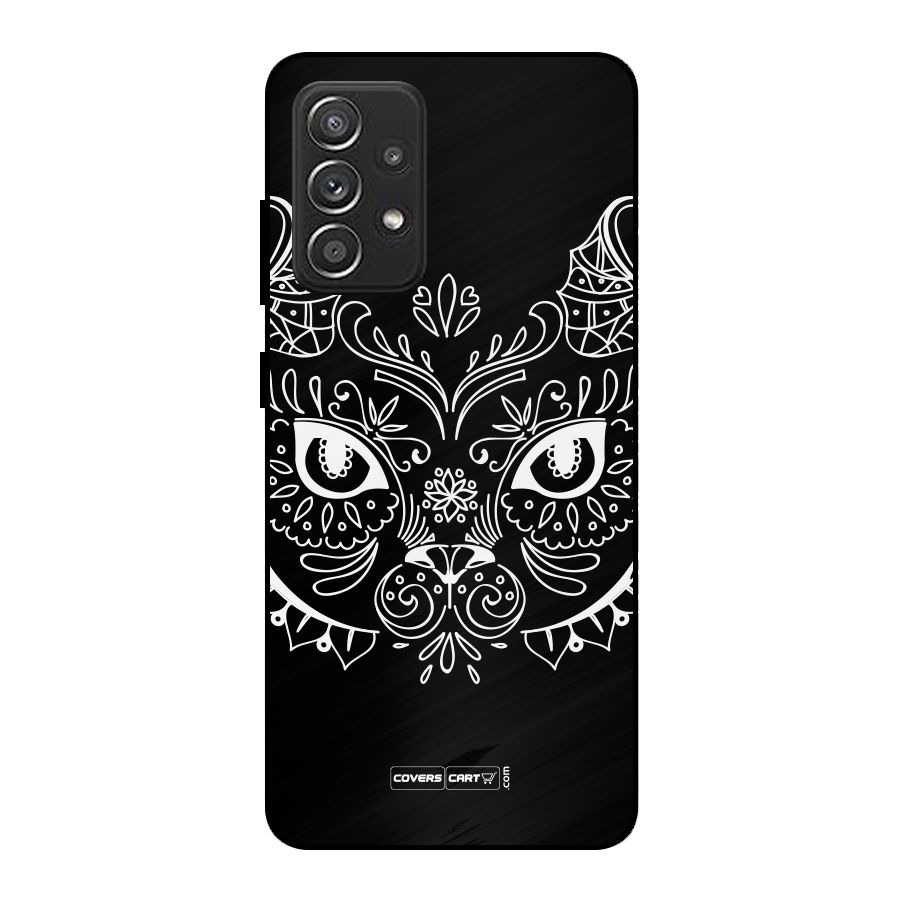 Ethnic Cat Design Metal Back Case for Galaxy A52s 5G