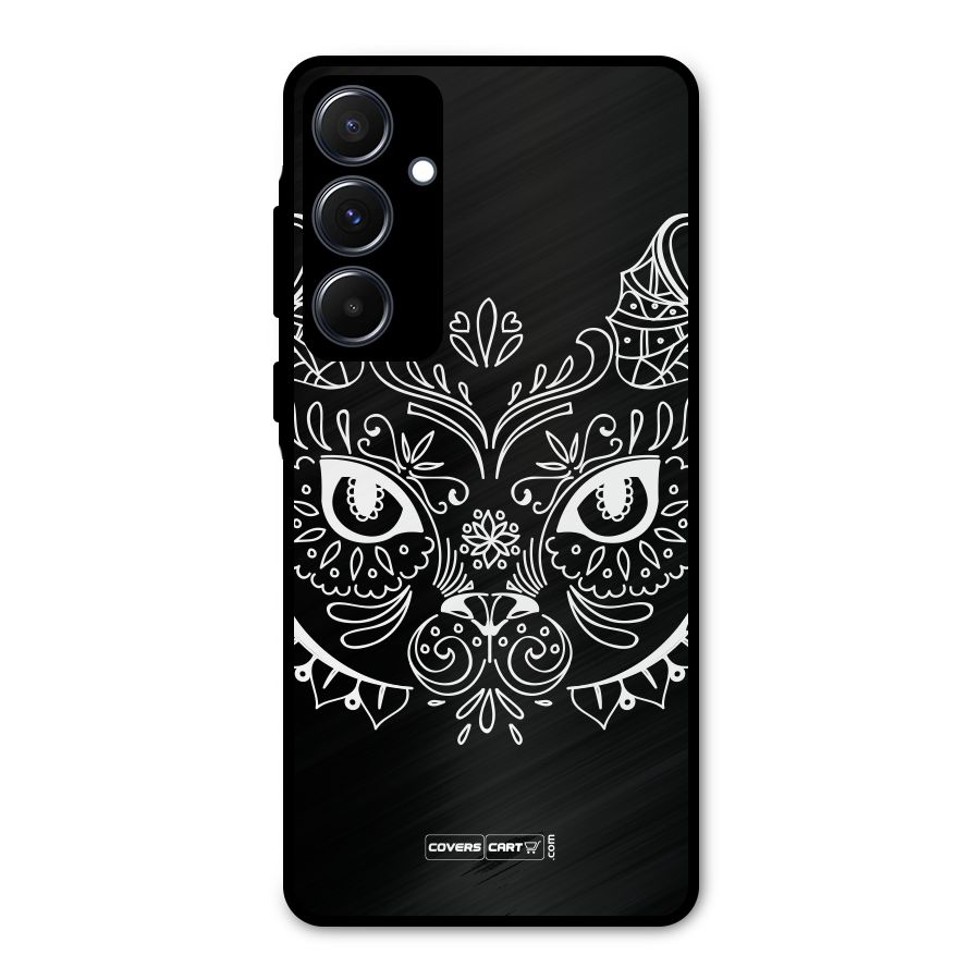 Ethnic Cat Design Metal Back Case for Galaxy A55