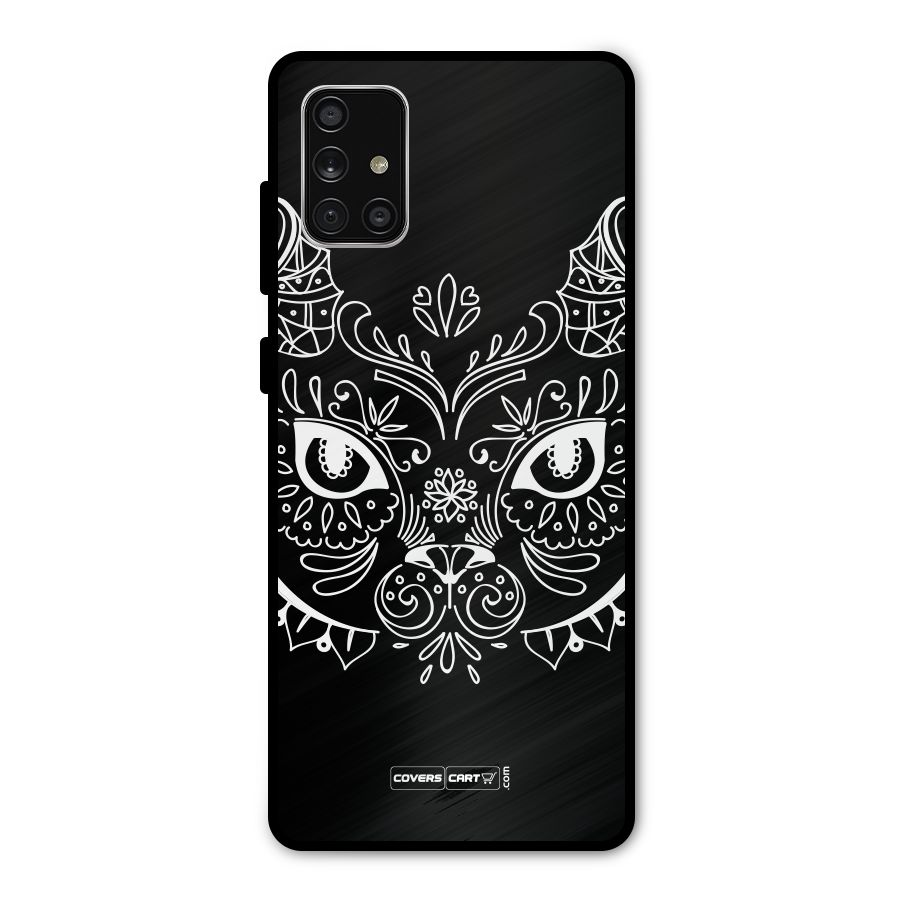Ethnic Cat Design Metal Back Case for Galaxy A71