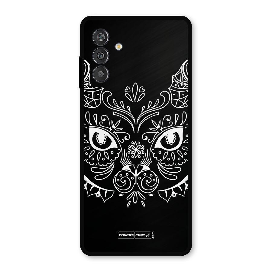 Ethnic Cat Design Metal Back Case for Galaxy F13
