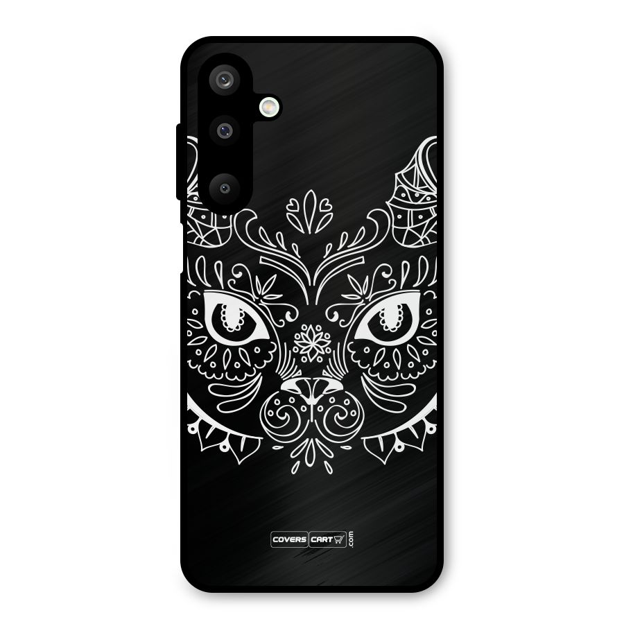 Ethnic Cat Design Metal Back Case for Galaxy M16