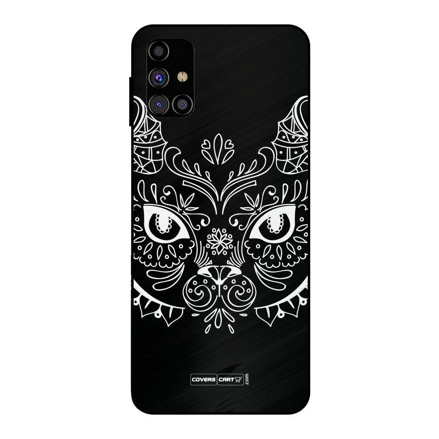 Ethnic Cat Design Metal Back Case for Galaxy M31s