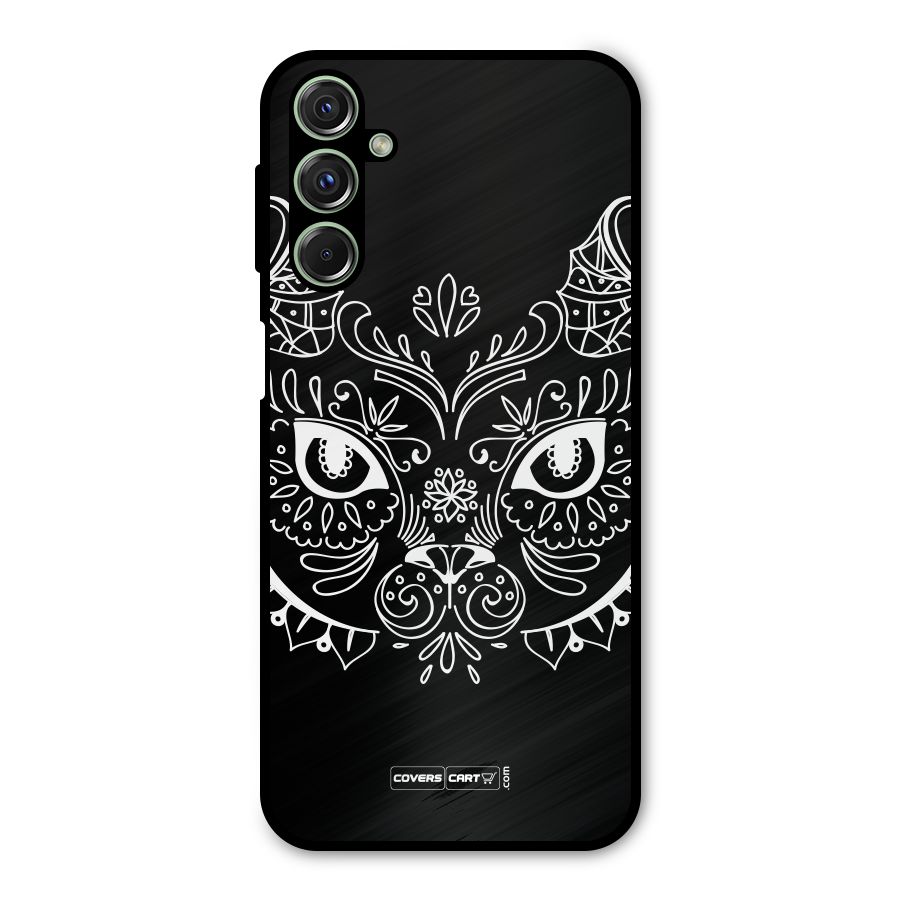 Ethnic Cat Design Metal Back Case for Galaxy M34