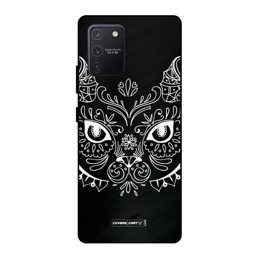 Ethnic Cat Design Metal Back Case for Galaxy S10 Lite