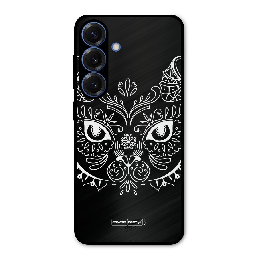 Ethnic Cat Design Metal Back Case for Galaxy S25