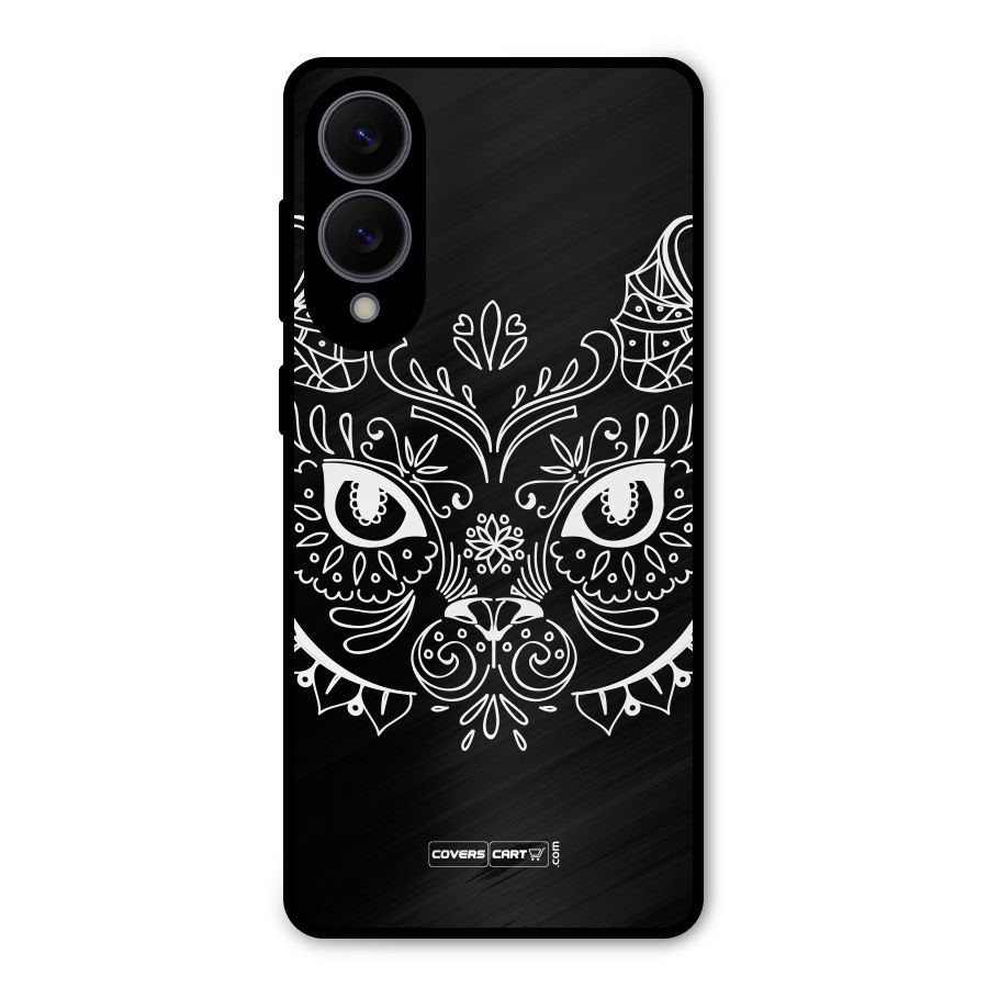 Ethnic Cat Design Metal Back Case for Galaxy S25 Edge