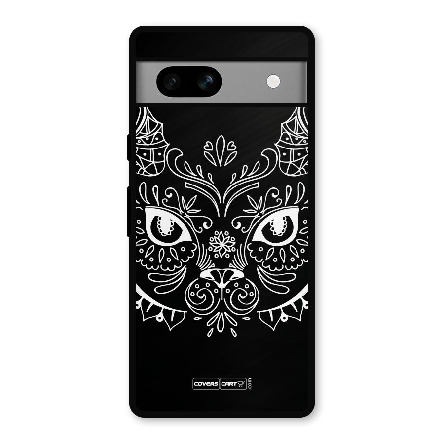 Ethnic Cat Design Metal Back Case for Google Pixel 7a