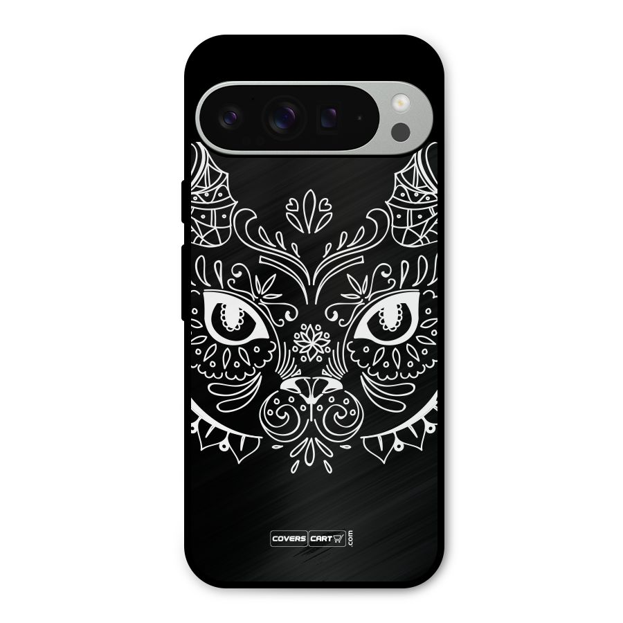 Ethnic Cat Design Metal Back Case for Google Pixel 9 Pro XL
