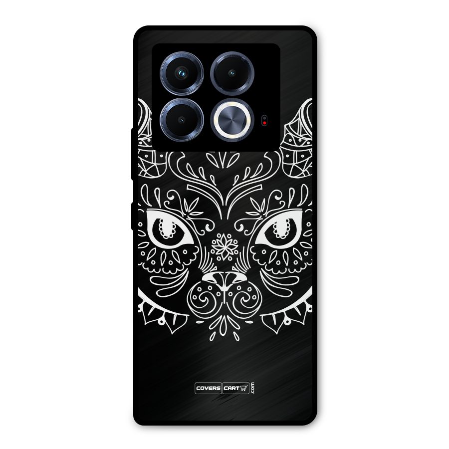 Ethnic Cat Design Metal Back Case for Infinix Note 40 5G