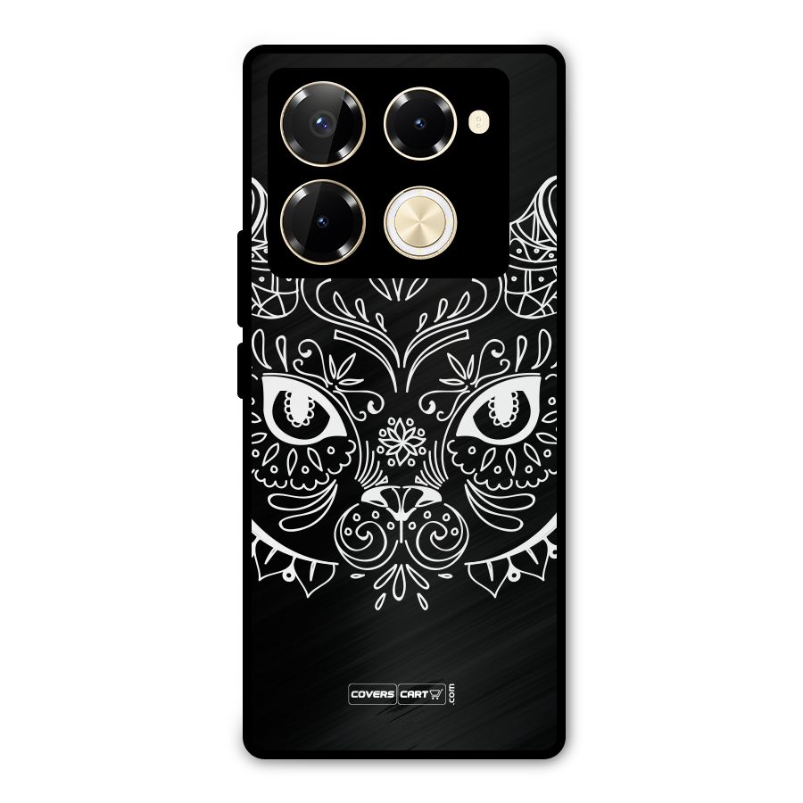 Ethnic Cat Design Metal Back Case for Infinix Note 40 Pro