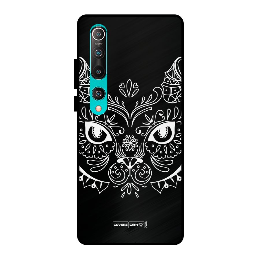 Ethnic Cat Design Metal Back Case for Mi 10