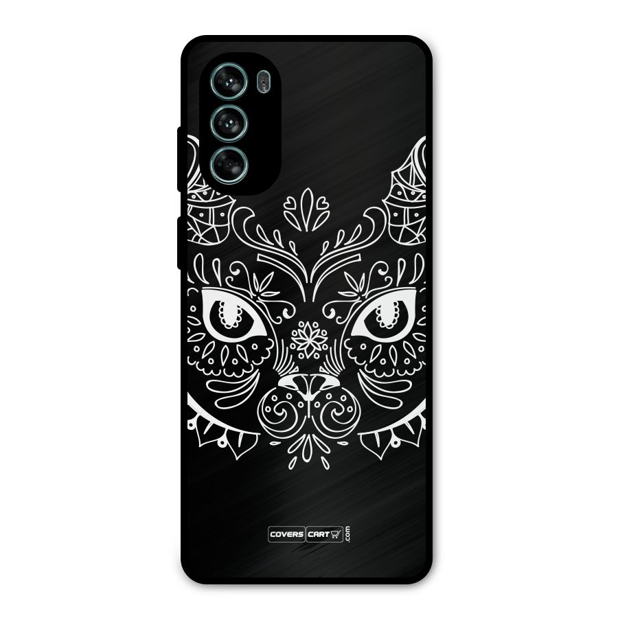Ethnic Cat Design Metal Back Case for Moto G62