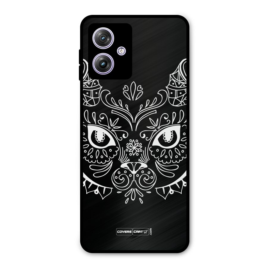 Ethnic Cat Design Metal Back Case for Moto G64