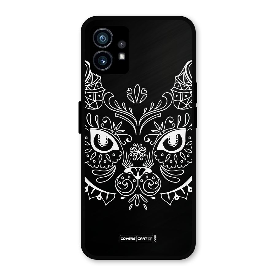 Ethnic Cat Design Metal Back Case for Nothing Phone 1