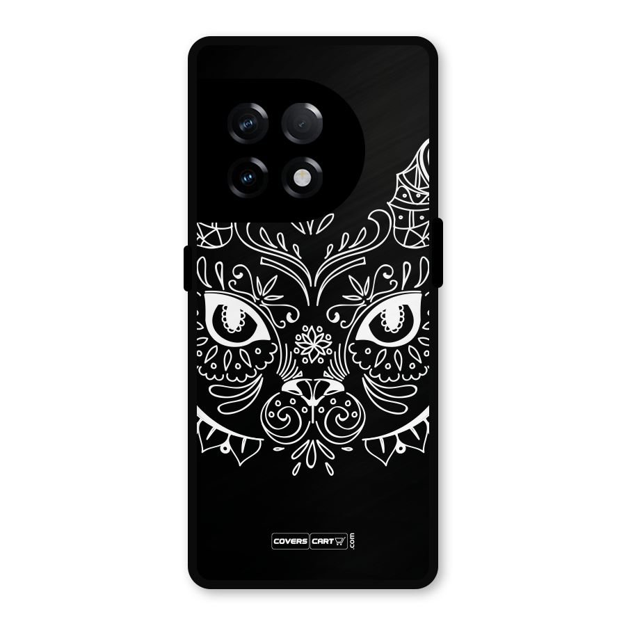Ethnic Cat Design Metal Back Case for OnePlus 11R