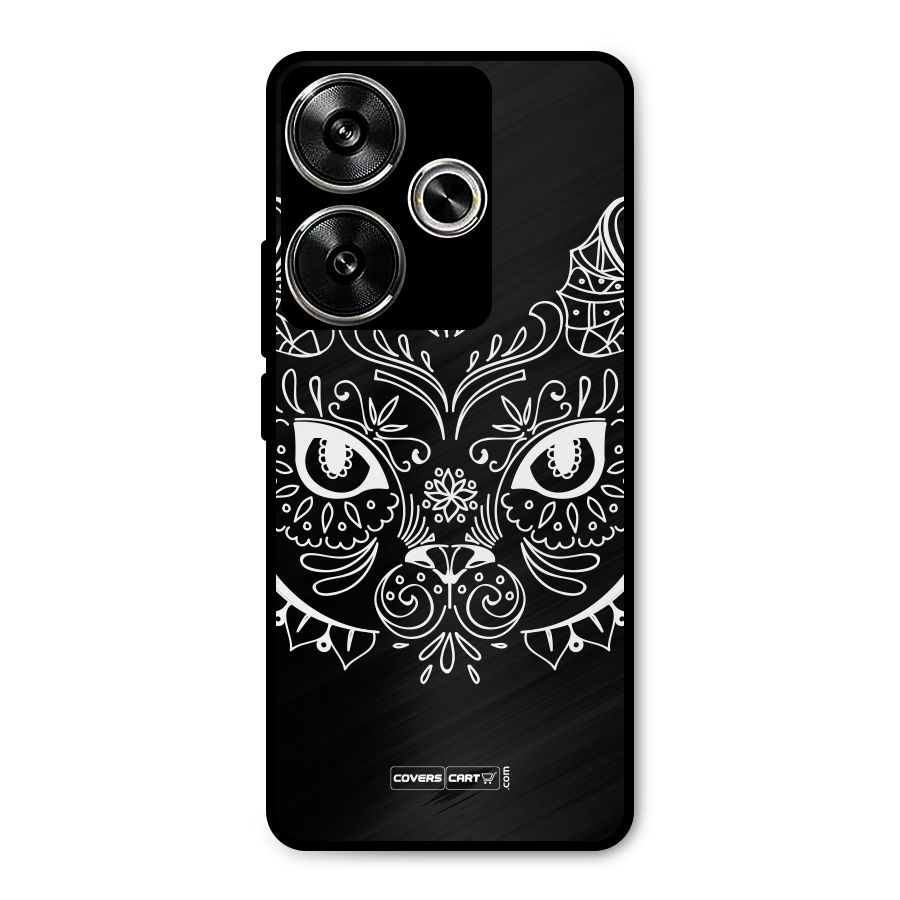 Ethnic Cat Design Metal Back Case for Poco F6