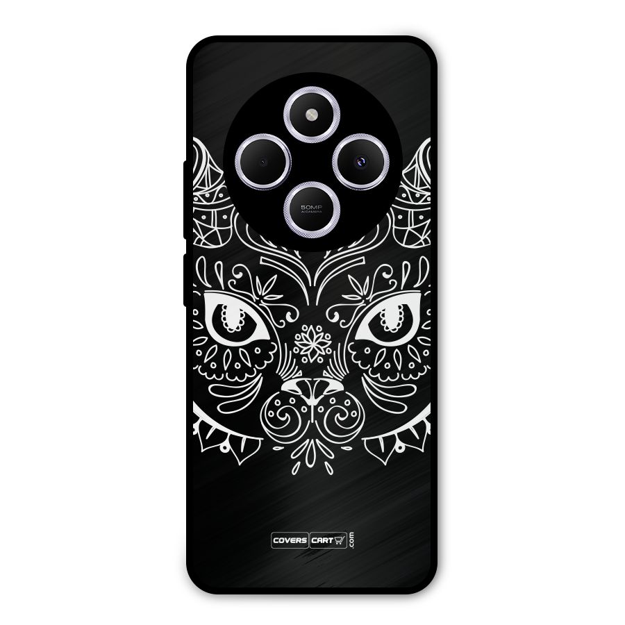 Ethnic Cat Design Metal Back Case for Poco M7