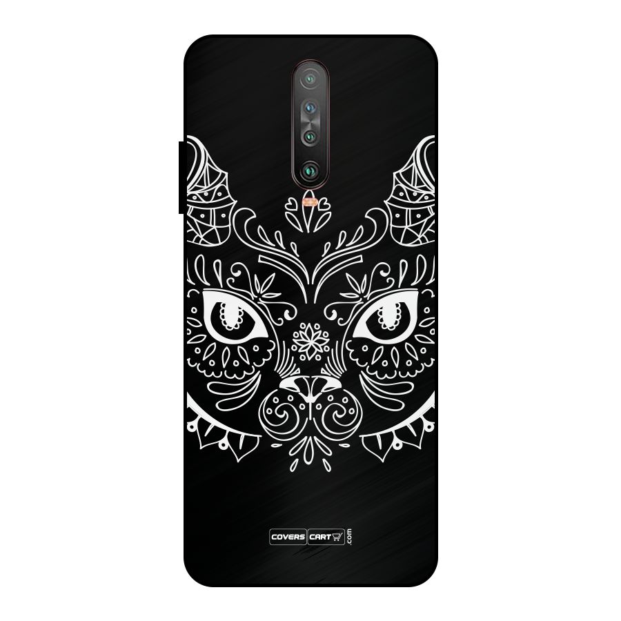 Ethnic Cat Design Metal Back Case for Poco X2