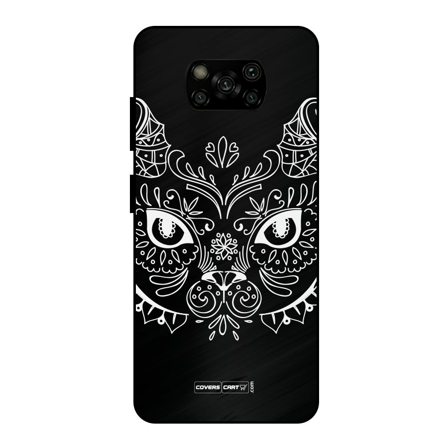 Ethnic Cat Design Metal Back Case for Poco X3
