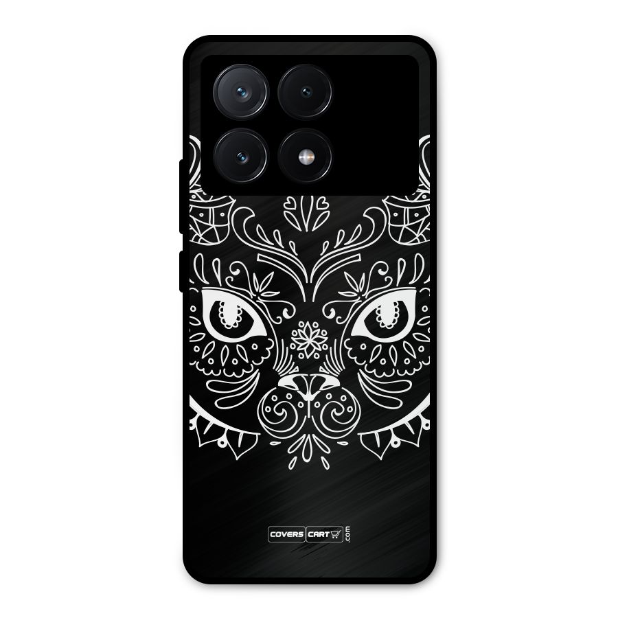 Ethnic Cat Design Metal Back Case for Poco X6 Pro