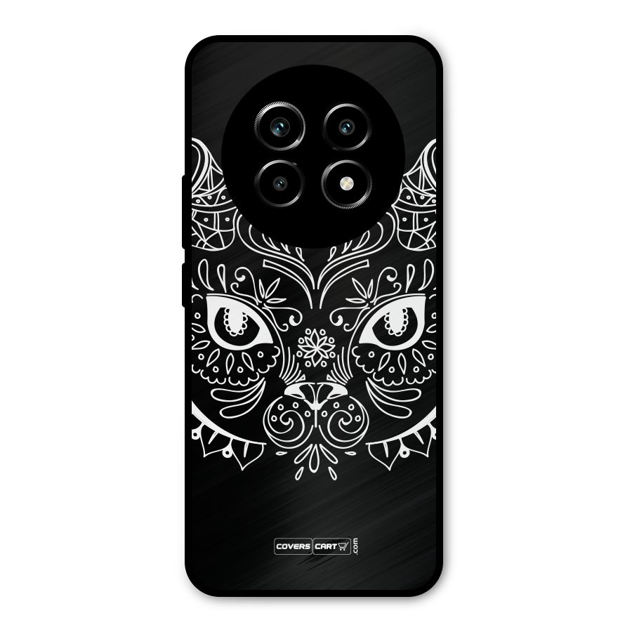 Ethnic Cat Design Metal Back Case for Realme 13 Pro
