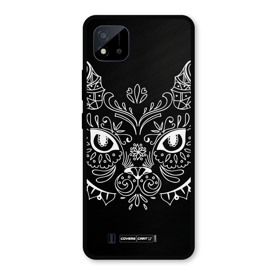 Ethnic Cat Design Metal Back Case for Realme C11 2021