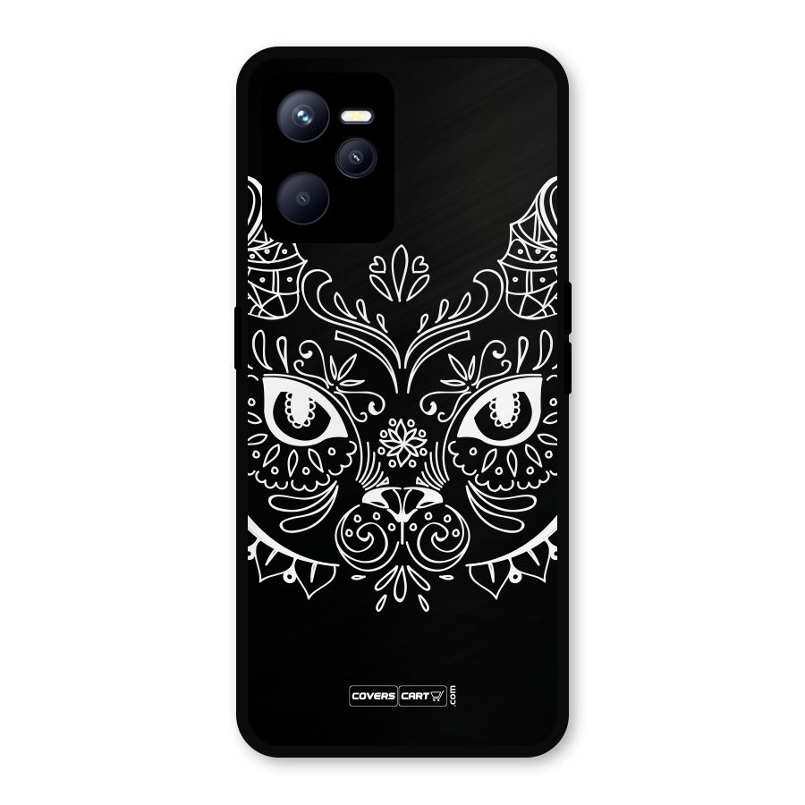 Ethnic Cat Design Metal Back Case for Realme C35
