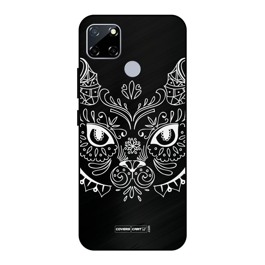 Ethnic Cat Design Metal Back Case for Realme Narzo 20