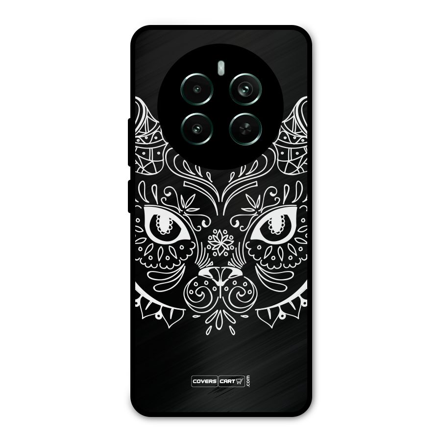 Ethnic Cat Design Metal Back Case for Realme Narzo 70 Pro