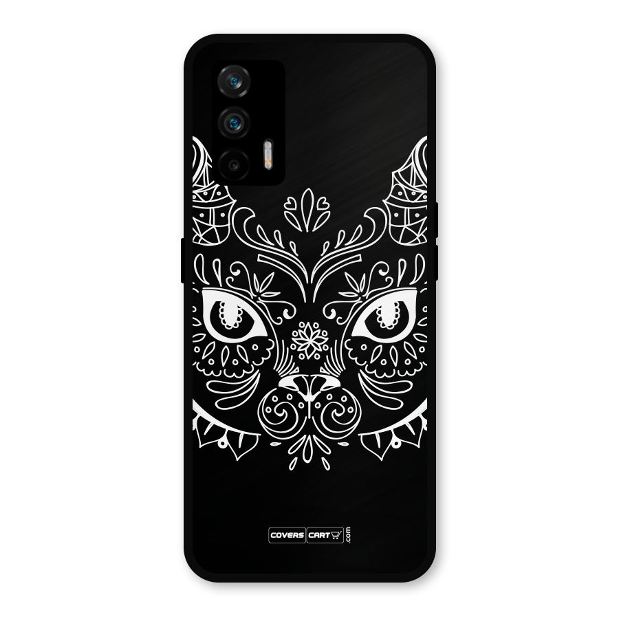 Ethnic Cat Design Metal Back Case for Realme X7 Max