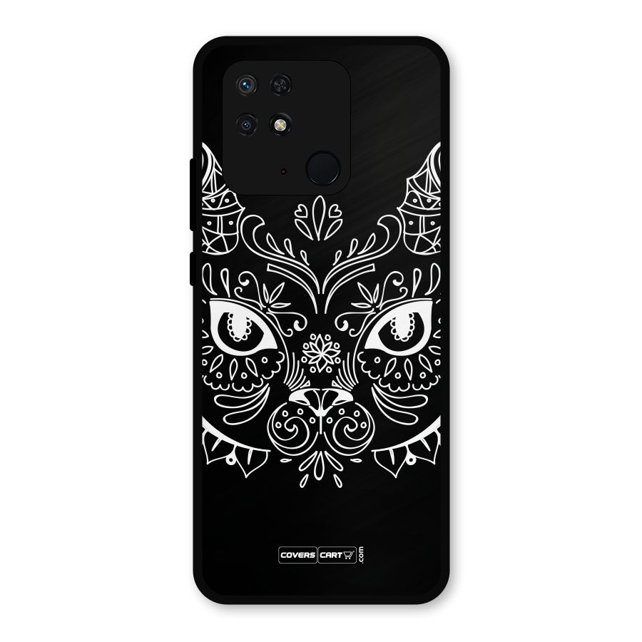 Ethnic Cat Design Metal Back Case for Redmi 10 Power