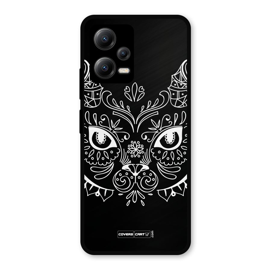 Ethnic Cat Design Metal Back Case for Redmi Note 12 5G