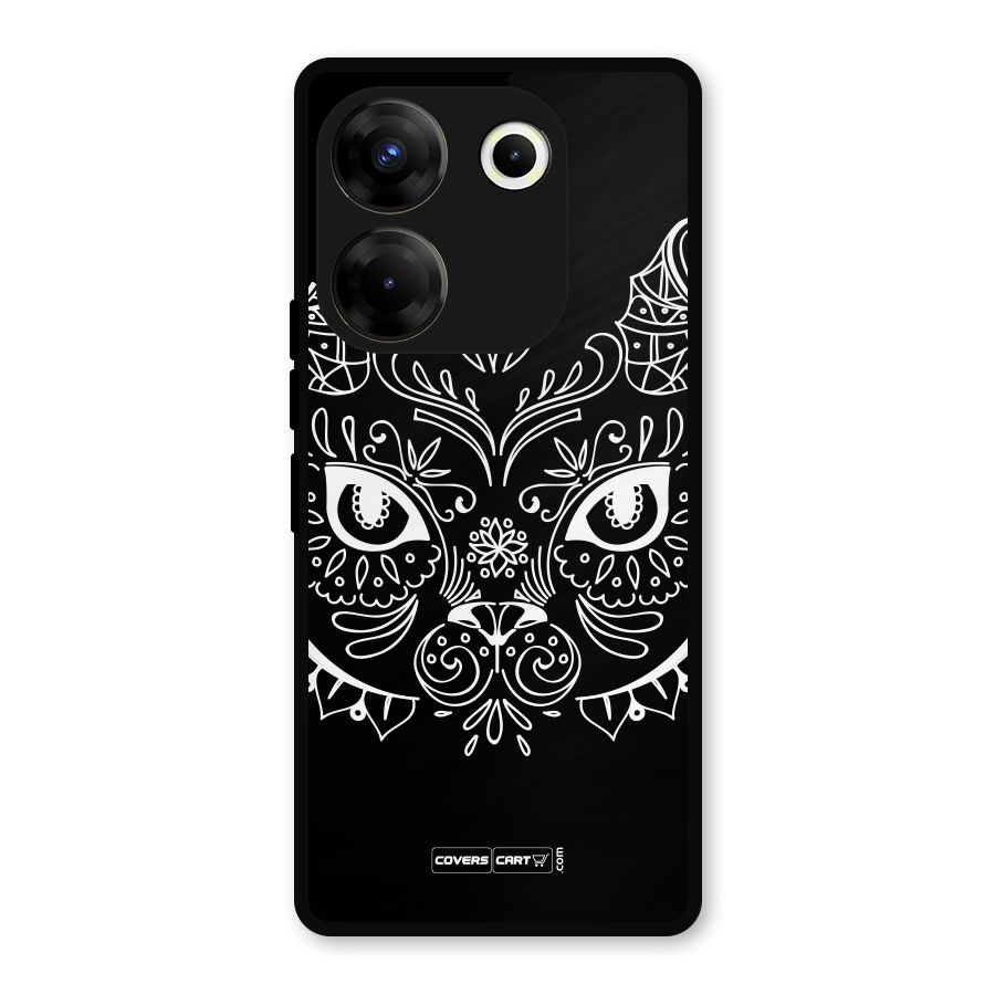 Ethnic Cat Design Metal Back Case for Tecno Camon 20 Pro