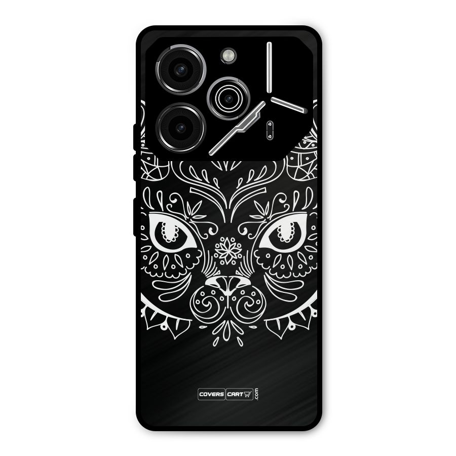 Ethnic Cat Design Metal Back Case for Tecno Pova 6 Pro