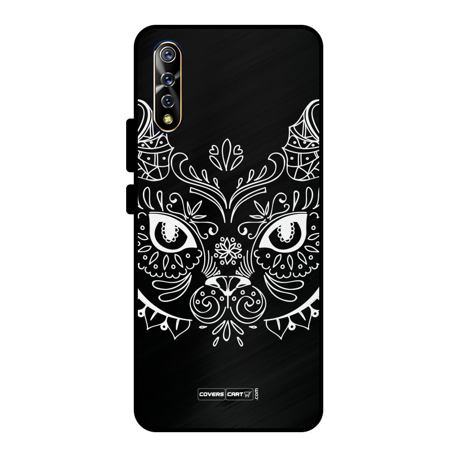 Ethnic Cat Design Metal Back Case for Vivo S1