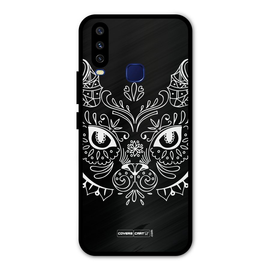 Ethnic Cat Design Metal Back Case for Vivo V17