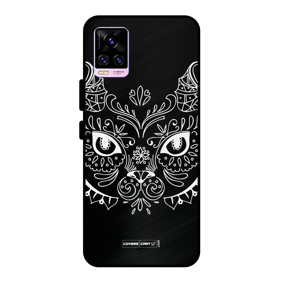 Ethnic Cat Design Metal Back Case for Vivo V20 Pro