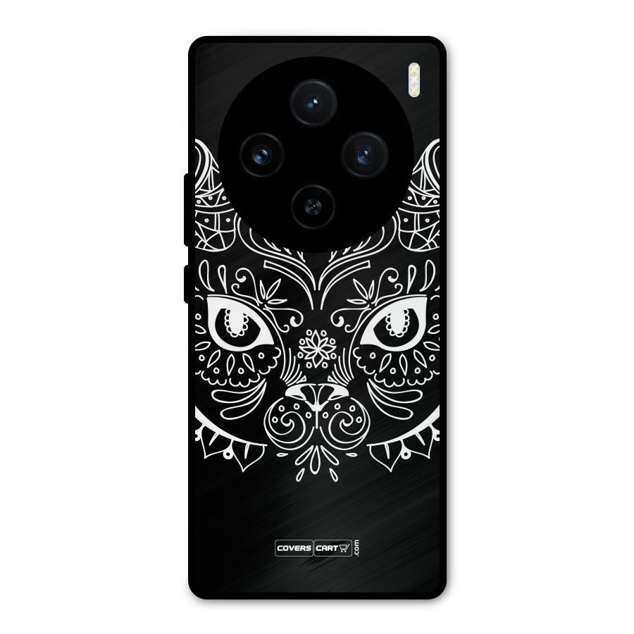Ethnic Cat Design Metal Back Case for Vivo X100