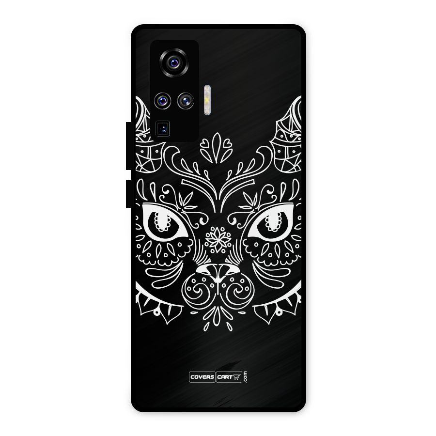 Ethnic Cat Design Metal Back Case for Vivo X50 Pro