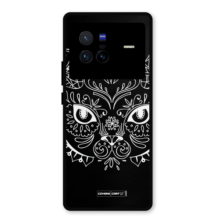 Ethnic Cat Design Metal Back Case for Vivo X80