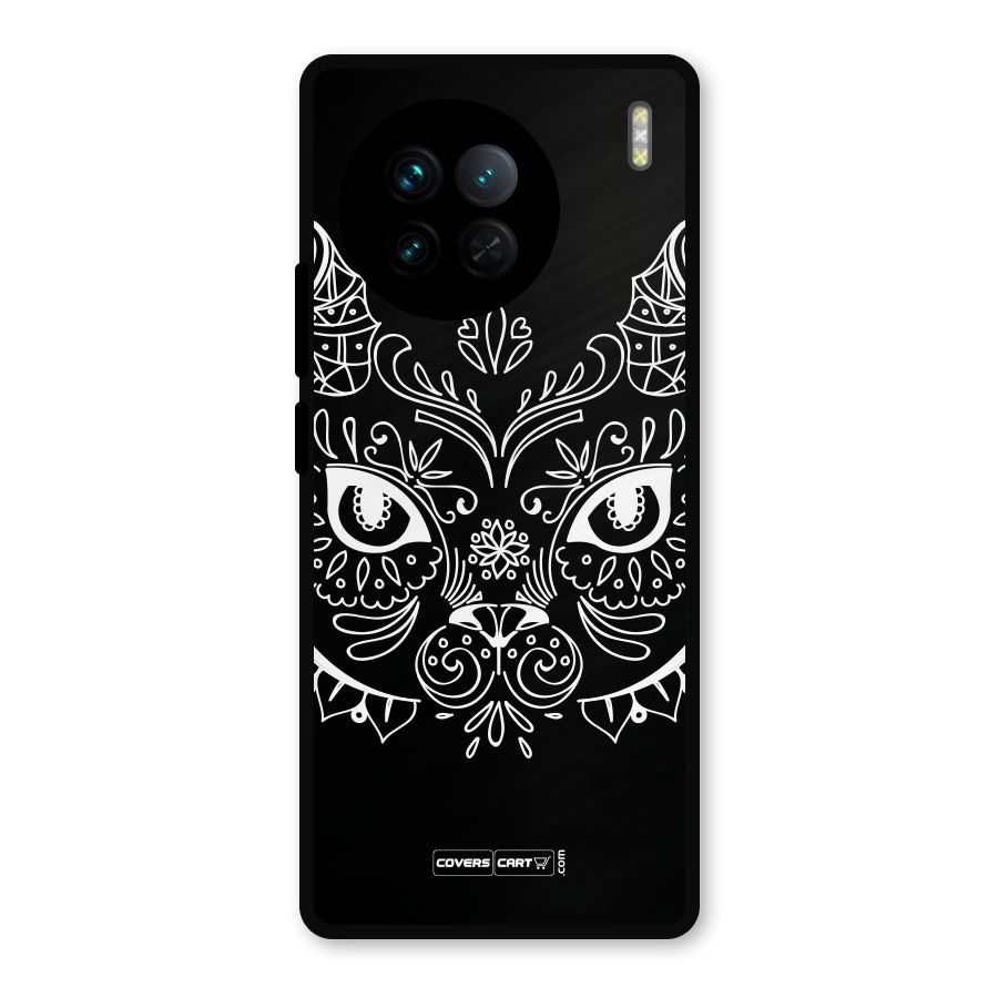 Ethnic Cat Design Metal Back Case for Vivo X90