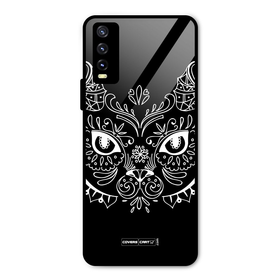 Ethnic Cat Design Metal Back Case for Vivo Y20g