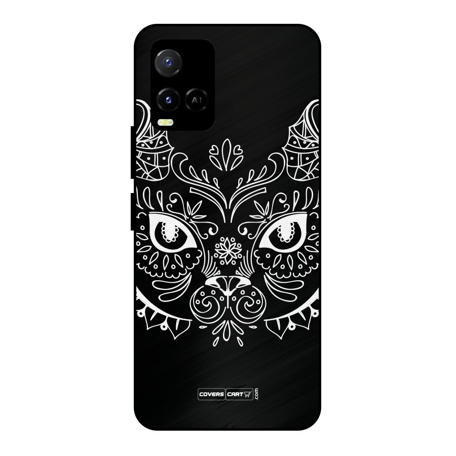 Ethnic Cat Design Metal Back Case for Vivo Y21T