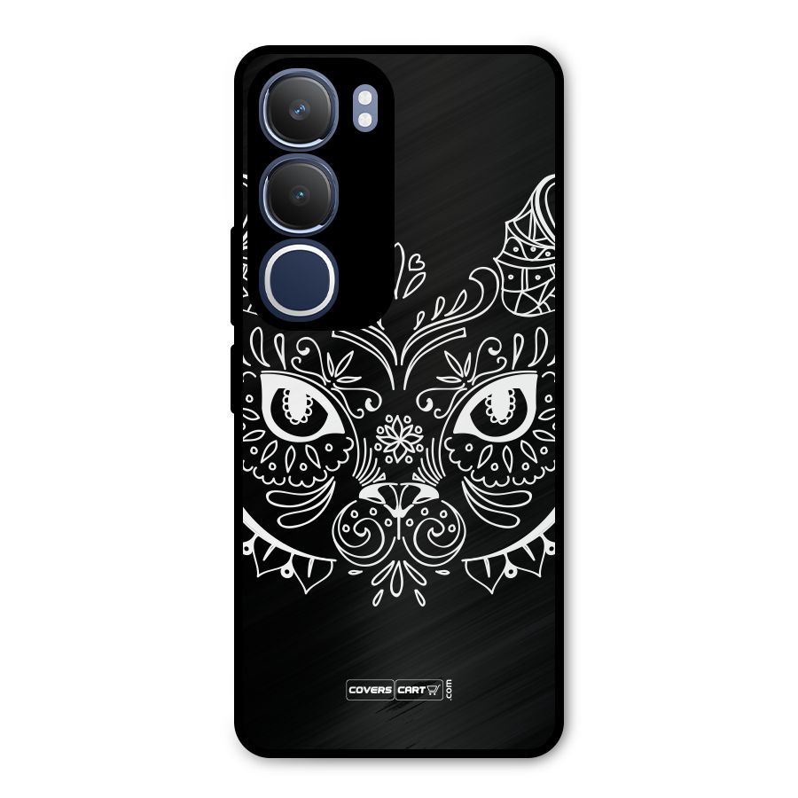Ethnic Cat Design Metal Back Case for Vivo Y29