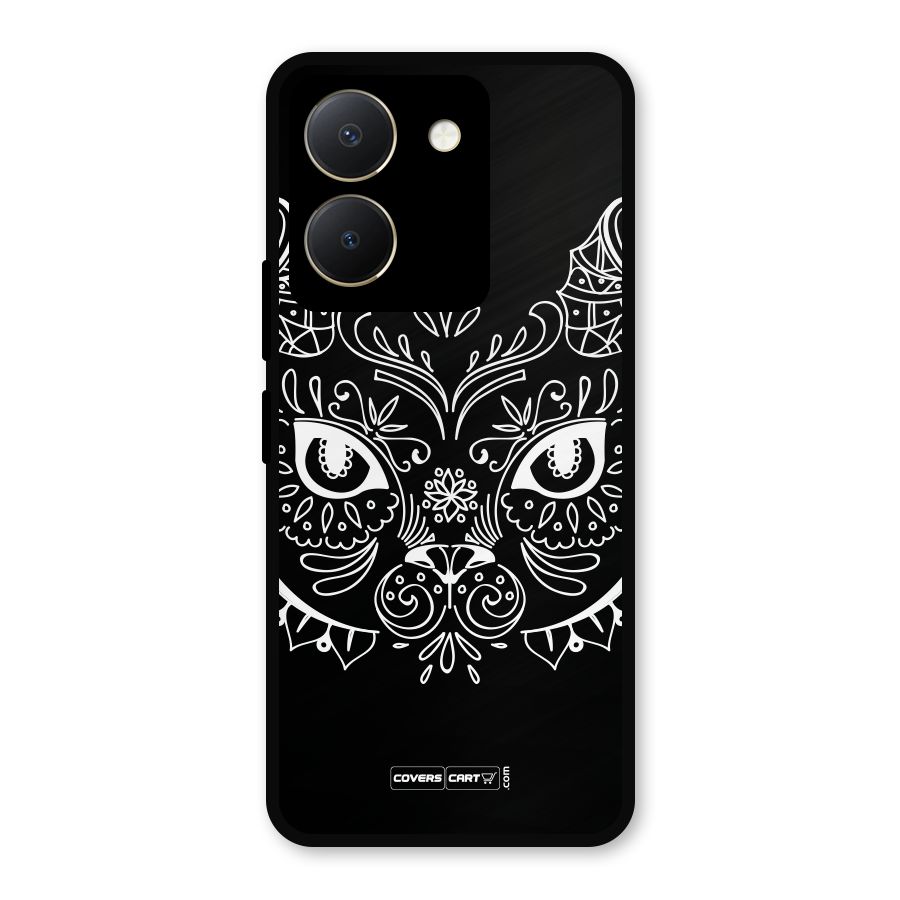 Ethnic Cat Design Metal Back Case for Vivo Y36