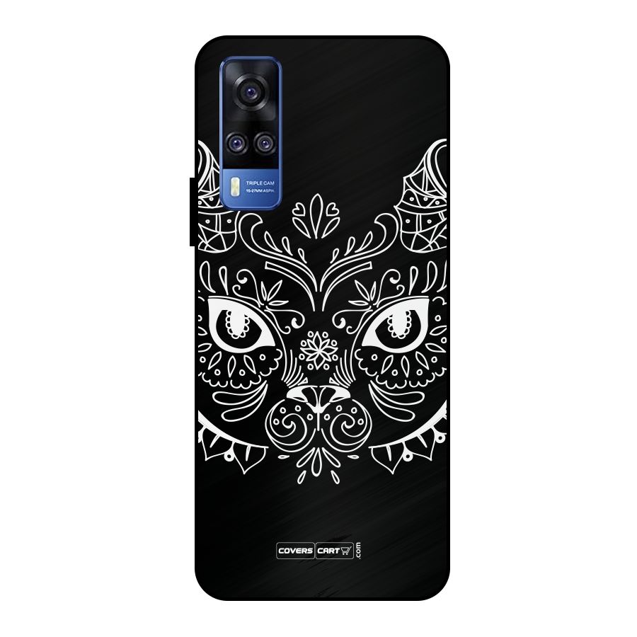 Ethnic Cat Design Metal Back Case for Vivo Y51