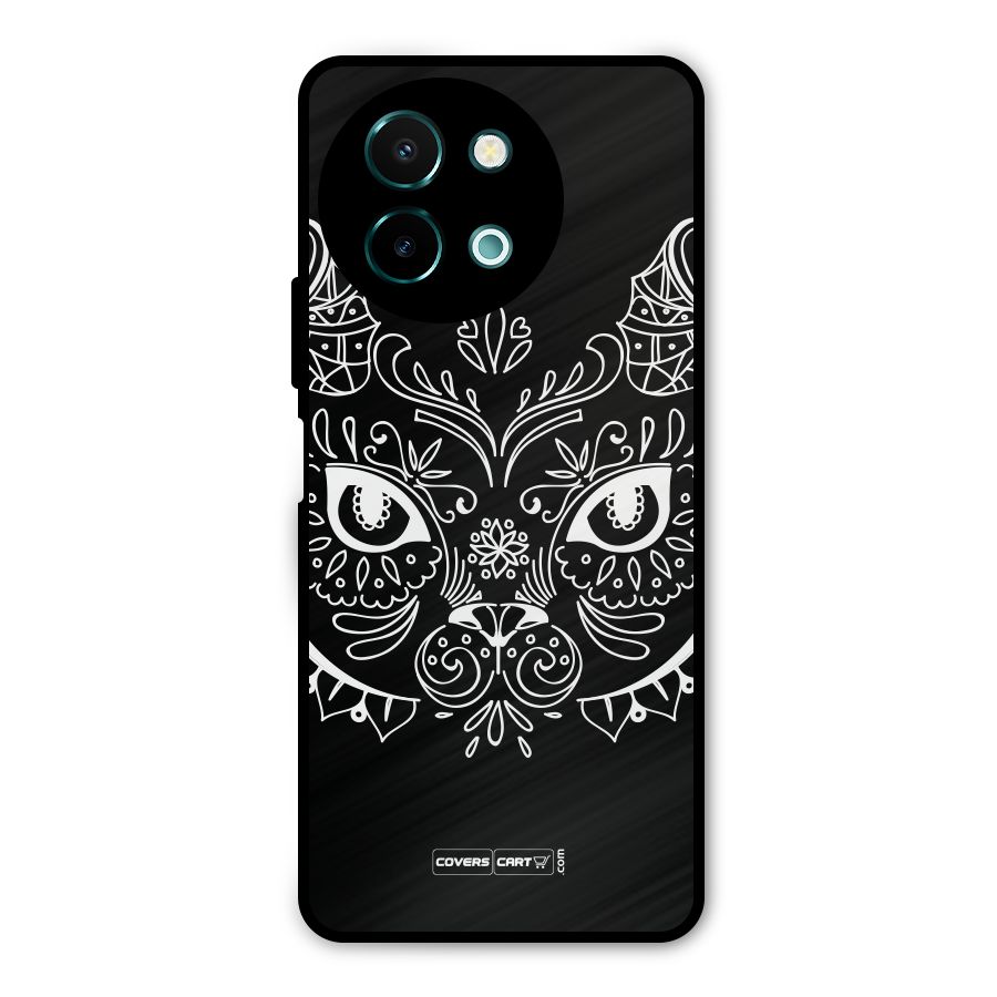 Ethnic Cat Design Metal Back Case for Vivo Y58