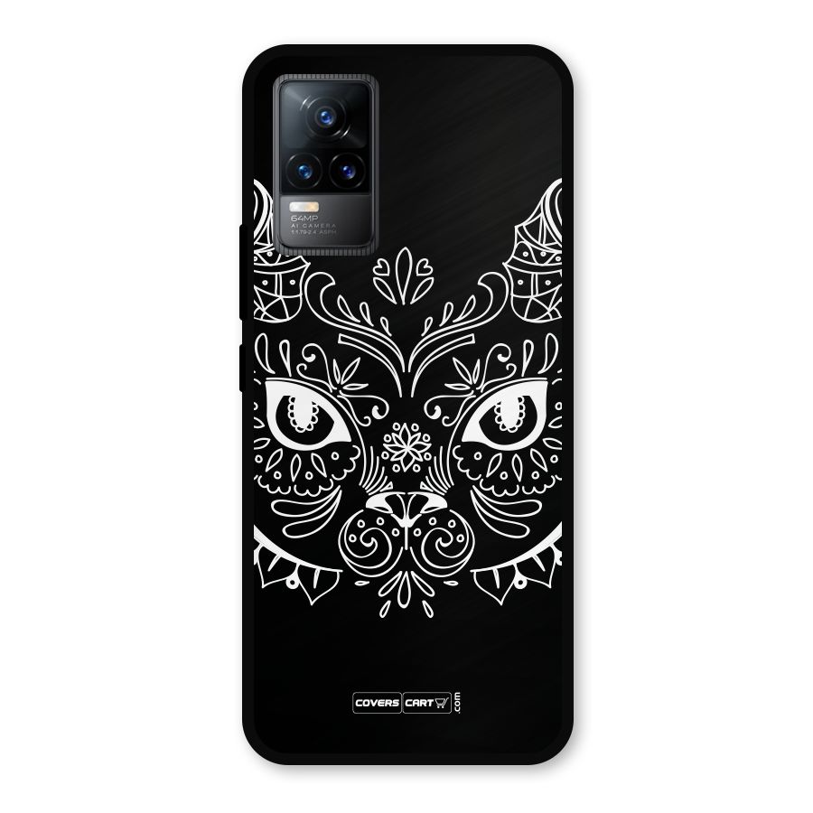 Ethnic Cat Design Metal Back Case for Vivo Y73