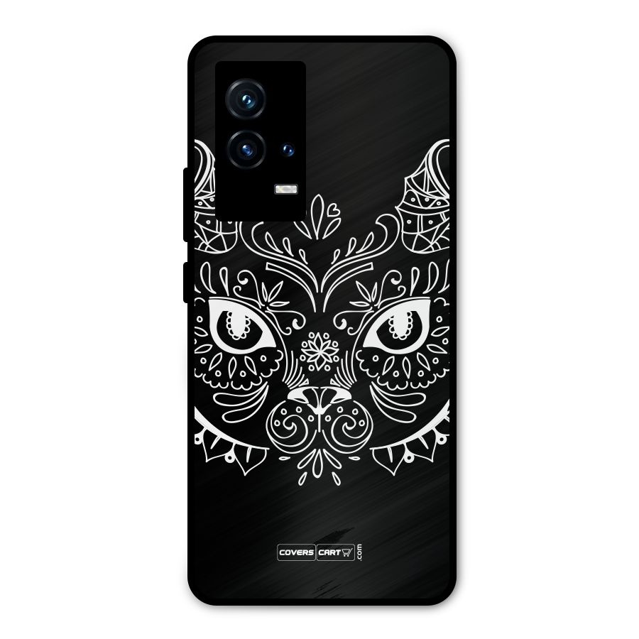 Ethnic Cat Design Metal Back Case for iQOO 9 5G
