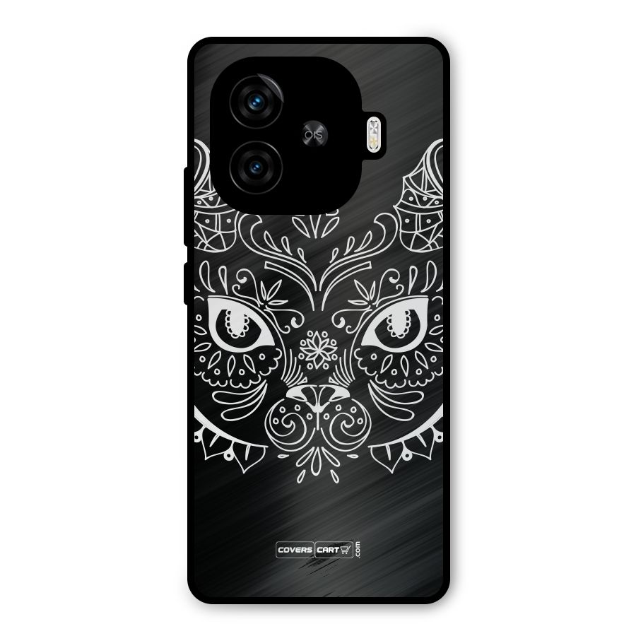 Ethnic Cat Design Metal Back Case for iQOO Z9 Turbo